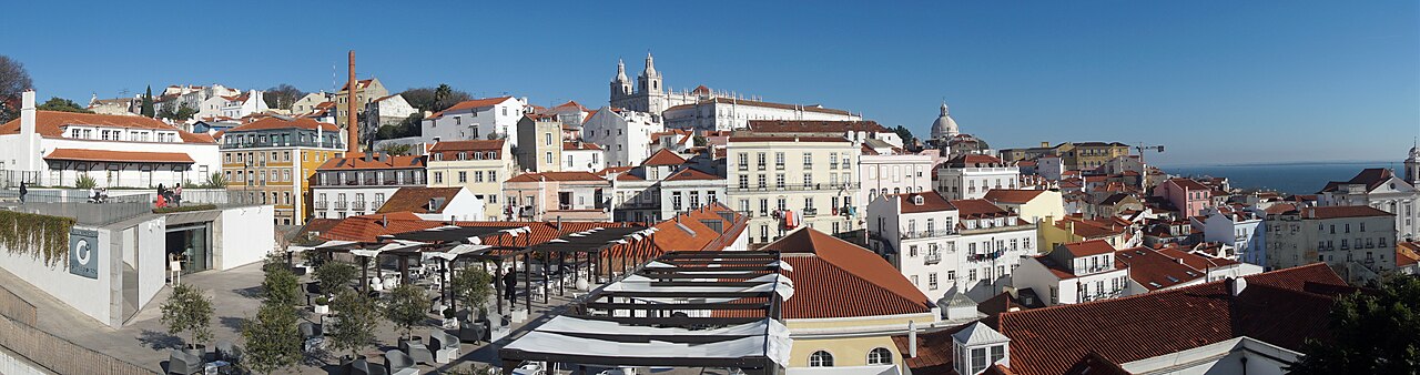 Vista panorâmica de Alfama, Lisboa